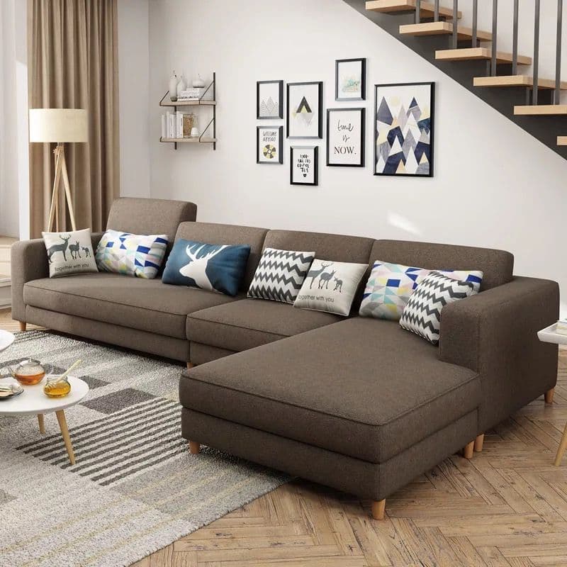 Elegant sofa as a centerpiece in a living room